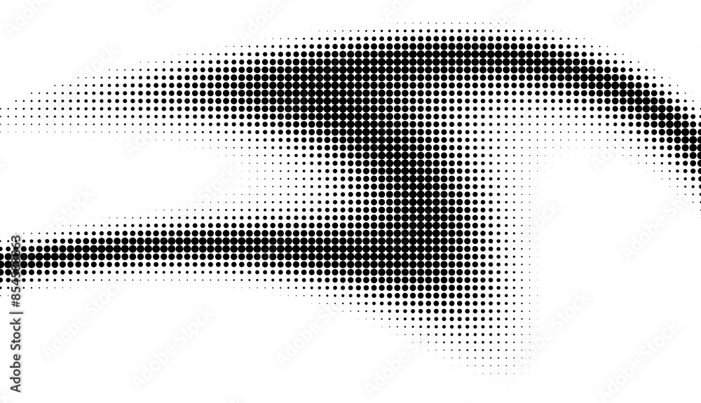 Poster monochrome gradient halftone dots background. overlay png illustration. abstract grunge dots on tran