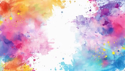 Fototapeta premium Multicolor abstract watercolor background. AI.
