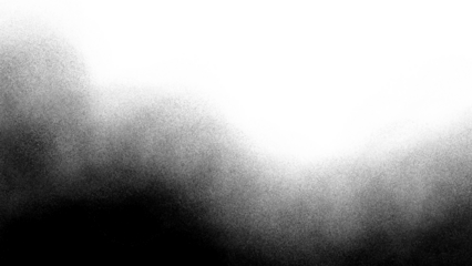 Black noise grain transparent gradient background. Dust effect with Transparent png overlay background