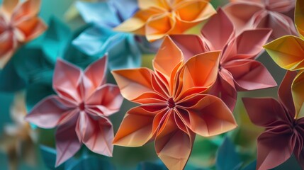 Fototapeta premium photograph of Beautiful 3D origami --ar 16:9 Job ID: 5cb4a5f9-0a02-41e9-b7f4-bf9c3f016d16