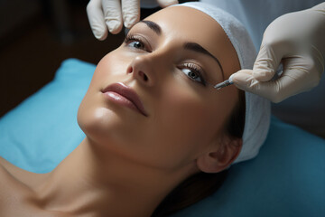 AI generated portrait of young person on massage in beauty salon