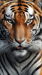 Fototapeta premium Fantasy Illustration of a wild animal tiger. Digital art style wallpaper background.