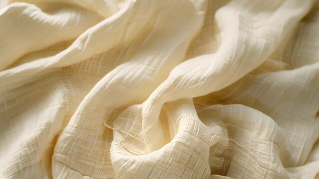 Natural and raw The unbleached and undyed fibers of cotton muslin are showcased in this closeup texture image giving off a rustic and natural vibe.