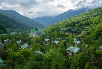 Rosa Khutor mountains panoramic view landscape