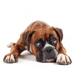 Obraz premium Photo of boxer dog bulldog animal canine.