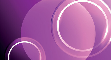 Neon glass circle copyspace for your text or product presentation geometric background. Vector illustration For Wallpaper, Banner, Background, Card, Book Illustration, landing page