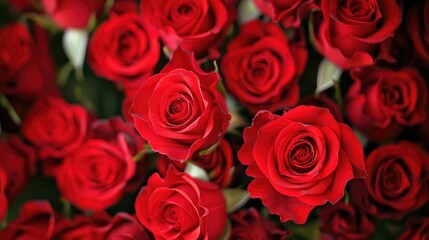 Obraz premium Valentine s Day red roses specifically