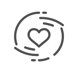 Core values as trust related icon outline and linear vector.
