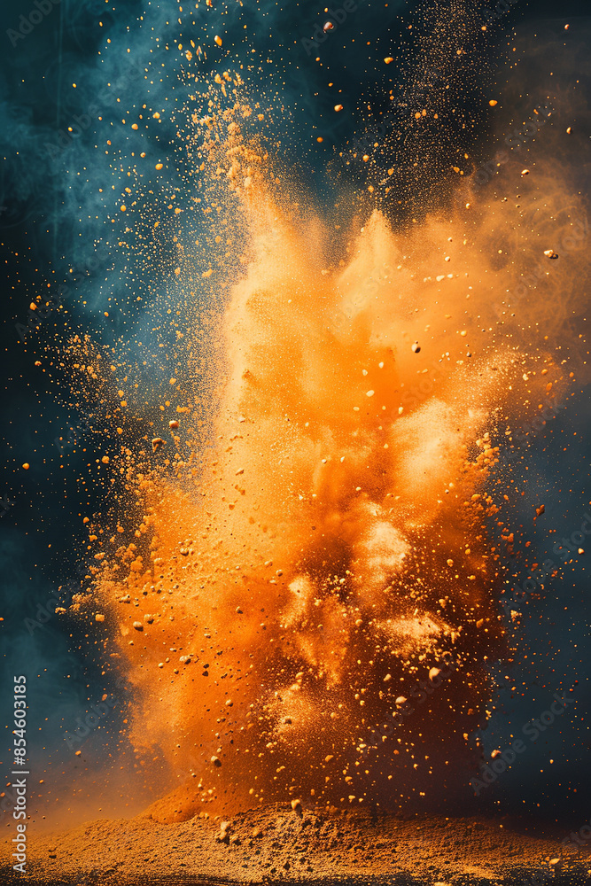 Canvas Prints dynamic explosion of colorful powder captured in high-speed