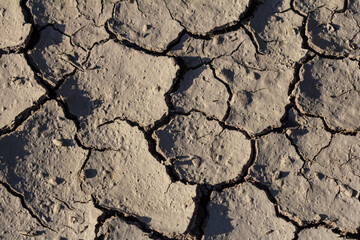 Wall texture soil dry crack pattern of drought lack of water of nature brown old broken background