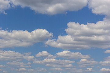 Clouds in the blue sky Panoramic image texture background graphic resources design Meteorology, heaven hope peace concept