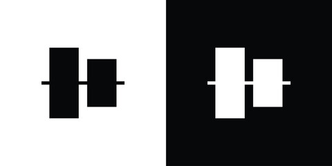 Obraz premium Horizontal align icon symbol vector