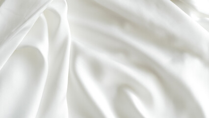 Obraz premium white silk fabric background copy space