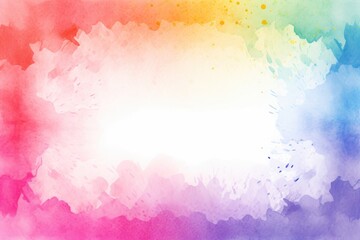 Obraz premium Rainbow watercolor border backgrounds creativity abstract.