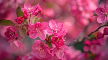 Fototapeta premium Pink Flowering Shrubs