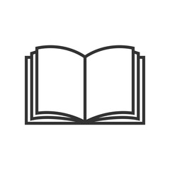 Book icon isolated vector illustration.