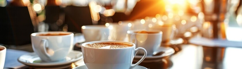 Obraz premium Coffee break at conference meeting