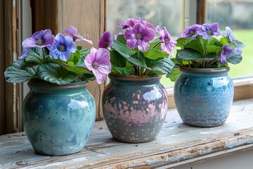Pots with plants colorful flowers inspiration ideas