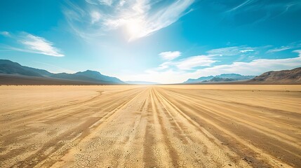 Realistic desert landscape. Beautiful view on realistic sand dunes. Made with generative ai