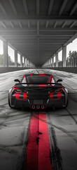 Race car wallpaper. Modern luxury sports car banner