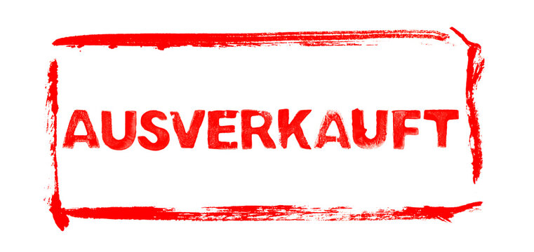 Ausverkauft - Grunge Rahmen mit roter Farbe