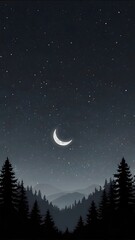 Naklejka premium moon and clouds, ai generated