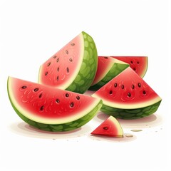Freshly Cut Watermelon Slices