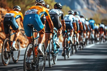 road cyclist riding in competition professional photography