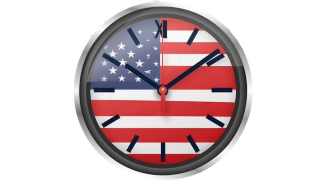 American Flag Wall Clock Design