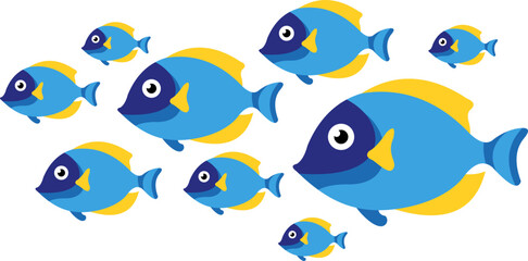 Group Of Fishes Illustration