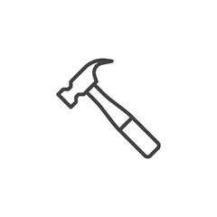 Hammer line icon