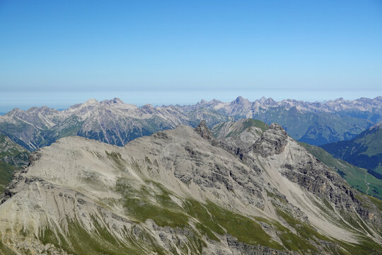 The panorama from Valluga mountain, Sankt Anton, Austria