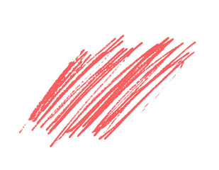 Stift Gekritzel mit roter Farbe auf weißem Hintergrund