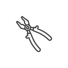 Pliers line icon