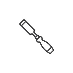 Chisel tool line icon