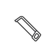 Hacksaw tool line icon