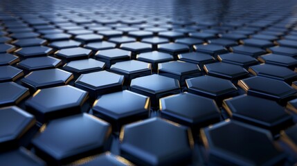 Obraz premium Abstract Hexagon Pattern in Blue Tones