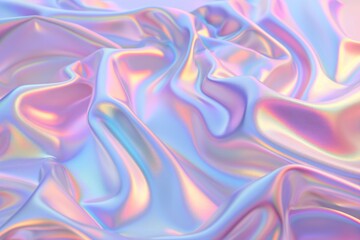 Fototapeta premium Soft and shiny pastel iridescent silk fabric, capturing light and color. Perfect for textile and fashion-themed projects.