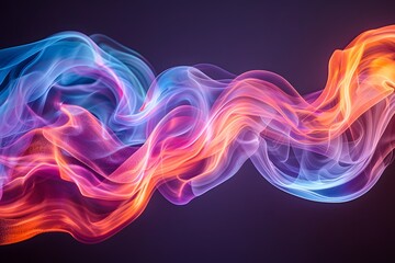 Fototapeta premium Abstract Colorful Smoke Waves for Modern Art and Digital Designs