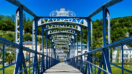 Mozartsteg über der Salzach, Salzburg, Österreich