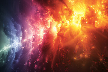 Composite image showing the spectrum of solar radiation from ultraviolet to infrared wavelengths