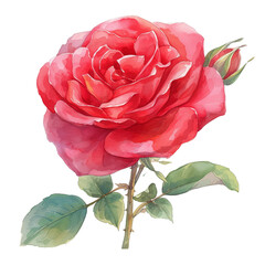 rose element isolated on white background.