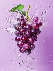 Grape Rising, Purple Background