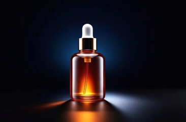 Naklejka premium Experience luxury with our amber dropper bottle, perfect for essential oils and skincare