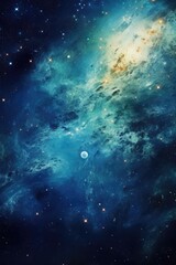 Fototapeta premium A stunning image of the cosmos featuring stars, planets and celestial bodies