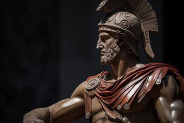 Bust of Greek statue. Topics related to Greek antiquity. Greek sculpture. History of Greece.