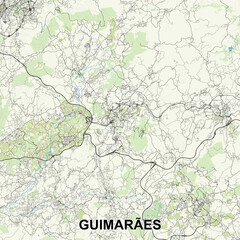 Obraz premium aerial, air, area, art, atlas, blue, blueprint, business, cartography, city, city map, city map illustration, creative, design, destination, detailed, district, drawing, europ, Portugal map poster art