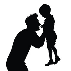 Happy Father's Day with our heartwarming vector artwork, capturing a dad and kid's bond. Perfect for expressing 