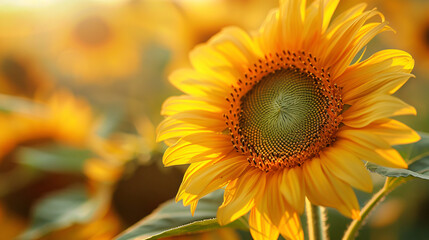 Realistic portrait photo macro shot, of spring botanical sunflower  background, wallpaper, wall art