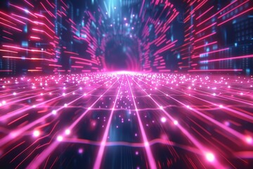 Obraz premium 未来的な光の幾何学模様背景